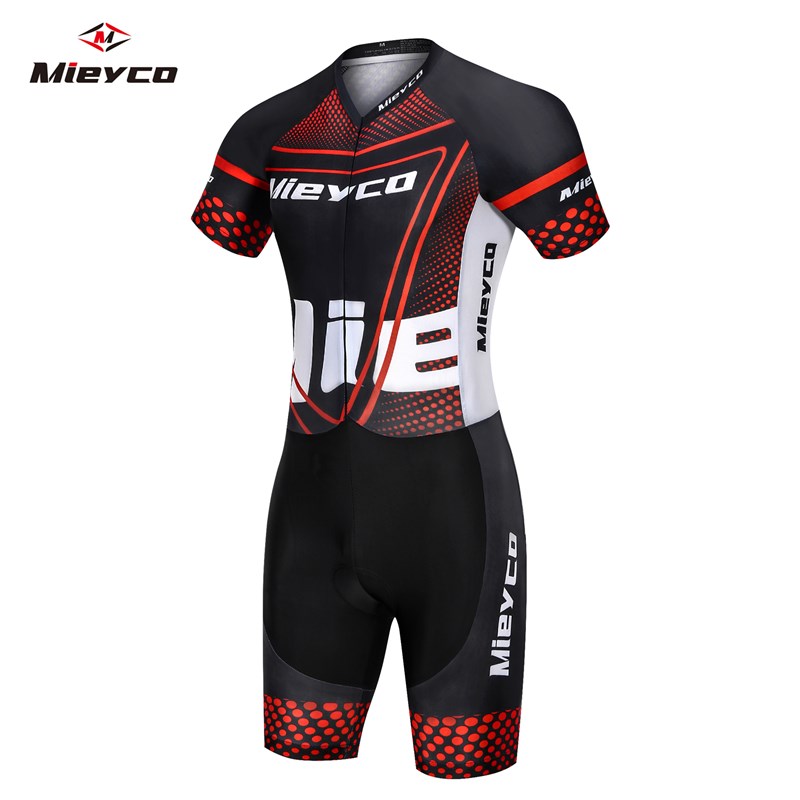 Running Gear Sale Men - Herentrilatieset, ademend, gevoerd, korte mouwen, geschikt