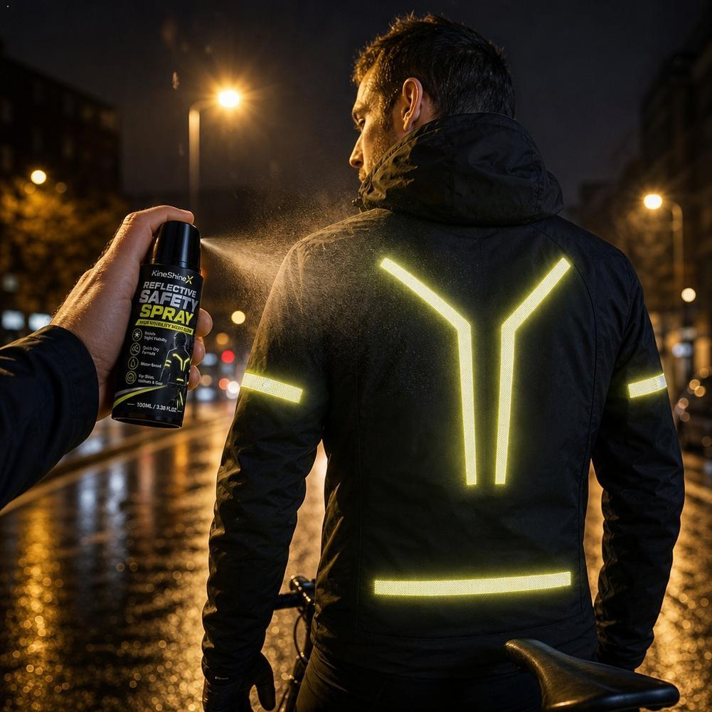 High And Running Gear - Reflecterende veiligheidsspray voor de nacht, hoge